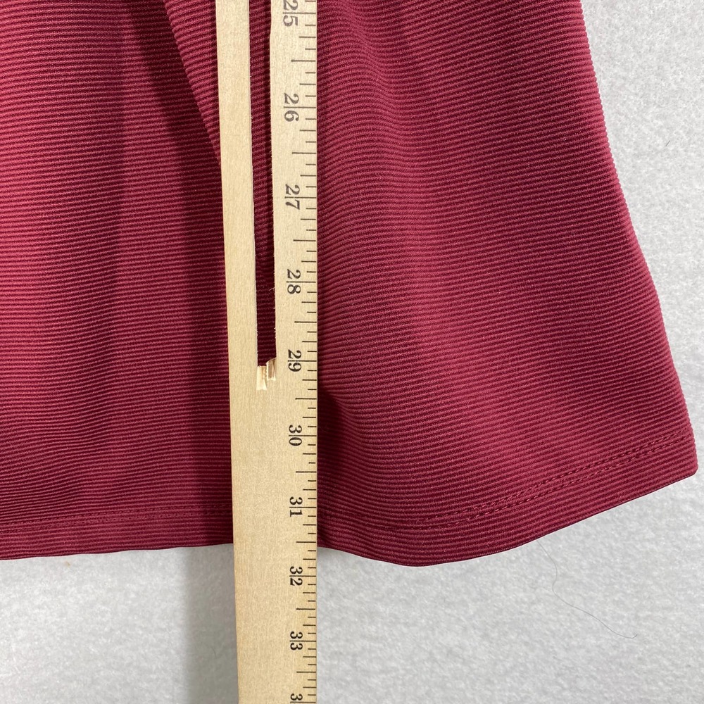 Urban Outfitters Dress XS Burgundy Red Pleated A-Line Mini Short Sleeve - Picture 9 of 10